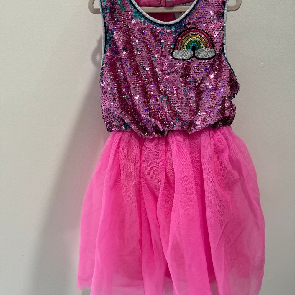 NWT GIrls Rainbow, Sequin, and Tulle Tutu Dress